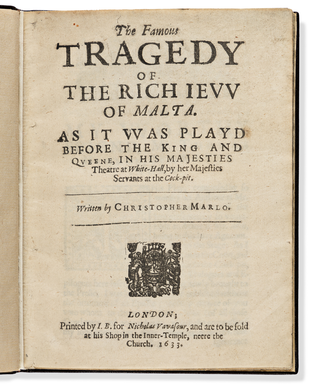 Marlowe, Christopher (1564-1593) The Famous Tragedy of the Rich Jew [Ievv] of Malta.